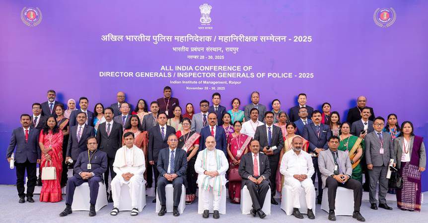 केन्द्रीय गृह एवं सहकारिता मंत्री अमित शाह ने छत्तीसगढ़ के रायपुर में तीन  दिवसीय 60वीं DGP/IGP कॉफ्रेंस का उद्घाटन किया - raigarhtopnews.com