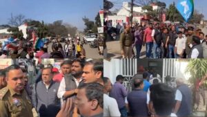 रायगढ़ में भारी हंगामा; एनएसयूआई का हल्लाबोल, पुतला छीनने पर कोतवाली पुलिस के खिलाफ नारेबाजी, शिकायत लेकर एसपी दफ्तर पहुंचे कांग्रेसी