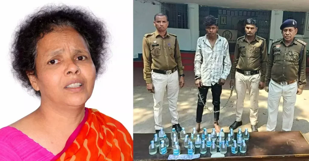 भारतमाला ओवरब्रिज से स्कूलपारा तक छापा! अवैध शराब बेचते युवक-महिला रंगे हाथ गिरफ्तार