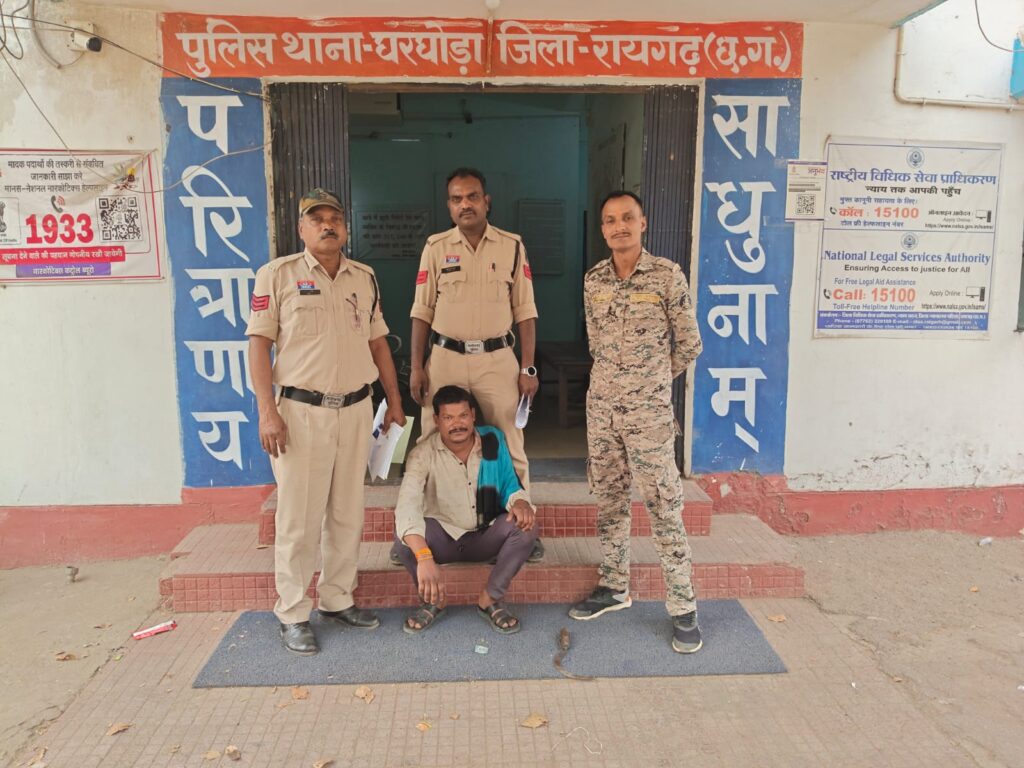 Raigarh news: घरघोड़ा में खूनी संघर्ष: आपसी विवाद में पति ने पत्नी के गर्दन पर हसिया से किया प्राणघातक हमला, आरोपी गिरफ्तार