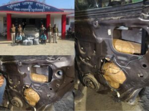 Raigarh news: फिल्म ‘पुष्पा’ की तरह कार को मॉडिफाई कर दरवाजे और बैक लाइट में छुपाकर लाया जा रहा था गांजा, आरोपियों से करीब 29 किलो गांजा, रिट्ज कार और दो मोबाइल समेत 17.65 लाख की संपत्ति जब्त