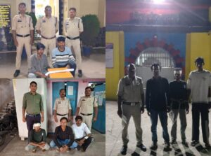 Raigarh news: झगड़ा, मारपीट और हथियार लहराने वालों पर रायगढ़ पुलिस की सख्त कार्रवाई— 6 आरोपी गिरफ्तार, आर्म्स एक्ट में भेजे गये रिमांड
