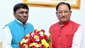 मुख्यमंत्री विष्णु देव साय से गोवा के खेल एवं जनजातीय कल्याण मंत्री रमेश तावड़कर की सौजन्य भेंट
