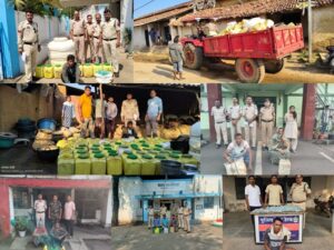 Raigarh News: रायगढ़ जिले में “ऑपरेशन आघात” के तहत एक ही दिन 919 लीटर अवैध शराब और 2 बाइक जब्त, 36 आरोपी गिरफ्तार