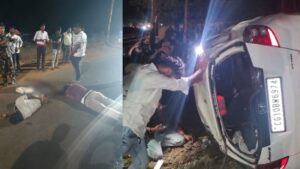 आधी रात सड़क पर मौत का तांडव! तेज रफ्तार ने छीनी जान, बारात से लौटते ही पलटी कार—दो हादसों से दहला छत्तीसगढ़