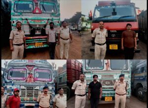 Raigarh News: “ऑपरेशन_प्रहार” के तहत रायगढ़ पुलिस की बड़ी कार्रवाई— 5 वाहनों से 21 लाख रुपये का अवैध कबाड़ जब्त
