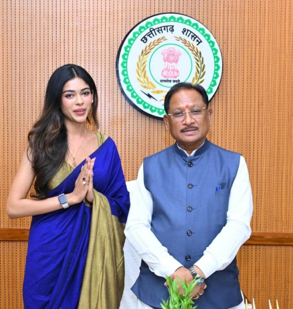 मुख्यमंत्री  विष्णुदेव साय से मिस इंडिया छत्तीसगढ़ अनुष्का सोन ने की सौजन्य मुलाकात : सदन का ऐतिहासिक सत्र सुनने विधानसभा पहुंची थी मिस इंडिया छत्तीसगढ़