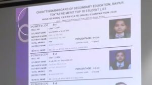 CGBSE Class 10th Result: 10वीं की परीक्षा में 3 छात्रों ने किया टॉप, देखिए टॉपर्स की लिस्ट…