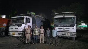 Sarangarh:  खनिज चूनापत्थर के अवैध परिवहन पर 2 हाईवा जप्त