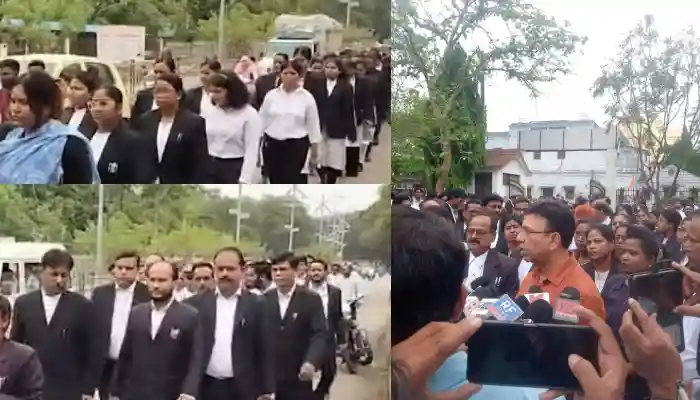महिला अधिवक्ता की निर्मम हत्याकांड के विरोध में अधिवक्ताओं का मौन जुलूस