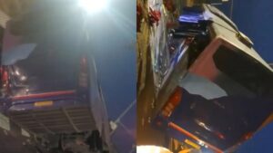 मनाली से दिल्ली जा रही बस का भीषण एक्सीडेंट, 15 यात्री घायल, एक की बाजू कटी