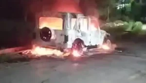 कोरबा में घर के बाहर खड़ी थार को लगाई आग, आधी रात की वारदात से मचा हड़कंप
