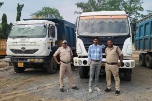 Sarangarh: 2 दिन में खनिज विभाग की बड़ी कार्यवाही, 1 पोकलेन और 6 हाईवा जप्त