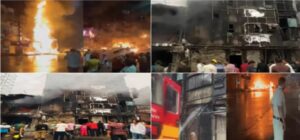 रायपुर में लगी भीषण आग; बार सहित 4 दुकानें जलकर खाक, चपेट में आईं कई गाड़ियां,पाया गया काबू