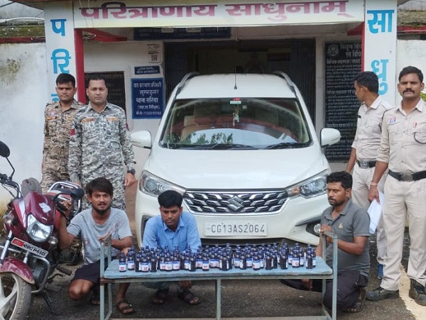 Sarangarh News: कोरेक्स तस्करी का किया पर्दाफाश, 3 आरोपी गिरफ्तार, 5.73 लाख की संपत्ति जब्त
