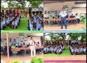 Raigarh News: तेतला हायर सेकेंडरी स्कूल में यातायात एवं महिला सुरक्षा जागरूकता कार्यक्रम, छात्र-छात्राओं को सड़क सुरक्षा और सोशल मीडिया के सुरक्षित उपयोग का दिया संदेश