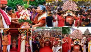 नवीन जिंदल परिवार सहित अंगुल में रथ यात्रा समारोह में शामिल हुए