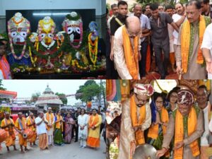 रथयात्रा महोत्सव में शामिल हुए राज्यपाल डेका एवं मुख्यमंत्री साय, पूजा अर्चना कर निभाई ‘छेरा-पहरा‘ की रस्म