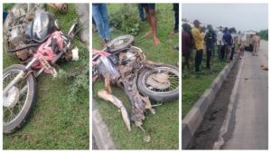 बिलासपुर में भूसे से भरे ट्रक की चपेट में आई बाइक, महिला 25 मीटर तक घिसटती रही