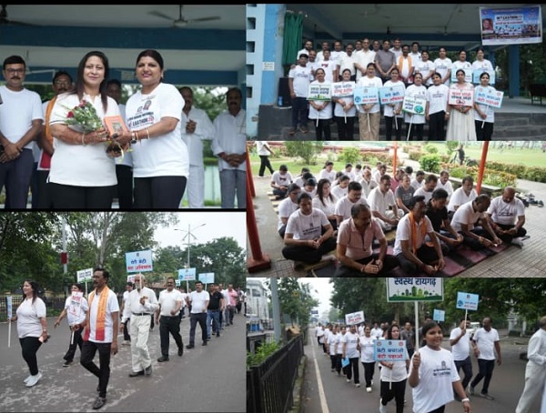 Raigarh News: मारवाड़ी युवा मंच महिला संस्कृति शाखा रायगढ़ की अनूठी पहल, निकली भव्य वॉकथॉन दौड़, देश भक्ति के नारों से गूंजा पूरा शहर