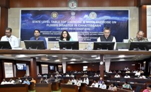 बाढ़ आपदा से निपटने की तैयारियों को मजबूत करने राज्य स्तरीय टेबल टॉप एक्सरसाइज हुई आयोजित