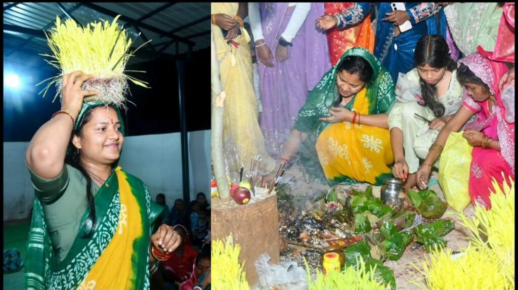 करमा पूजा में शामिल हुईं मंत्री लक्ष्मी राजवाड़े, प्रकृति, संस्कृति और लोकपरंपराओं के संरक्षण का दिया संदेश
