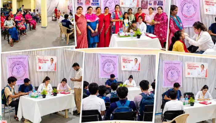 सेवान्जली क्लब के निःशुल्क दंत परीक्षण और स्वास्थ्य  परीक्षण शिविर से सम्पन्न हुआ सेवा सप्ताह,  जूनियर क्लब की रही सहभागिता