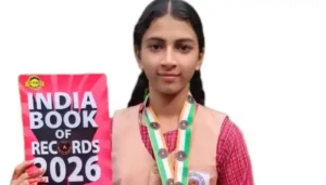 द मैथ्स प्लैनेट रायगढ़ के स्टूडेंट घृती पटेल ने 3 डिजिट 50 लाइन जोड़ घटाव करके बनाया इडिया बुक्स ऑफ रिकॉर्ड