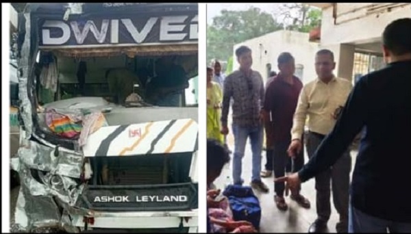 Raigarh News: बस-ट्रक की टक्कर में 14 यात्री घायल, नारायणपुर से आ रही थी द्विवेदी बस, अगला हिस्सा क्षतिग्रस्त, मची अफरा-तफरी