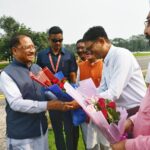 रायगढ़ पहुंचने पर मुख्यमंत्री विष्णुदेव साय का हुआ भव्य स्वागत
