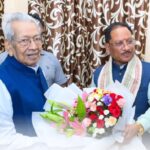 मुख्यमंत्री विष्णु देव साय ने छत्तीसगढ़ के पूर्व राज्यपाल  विश्वभूषण हरिचंदन से की सौजन्य भेंट