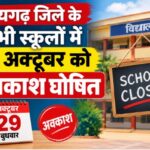 रायगढ़ जिले के सभी स्कूलों में 29 अक्टूबर को अवकाश घोषित