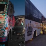 रायपुर-बिलासपुर हाइवे पर खड़े ट्रक से टकराई तेज रफ्तार बस, 3 यात्रियों की मौत, 10 घायल