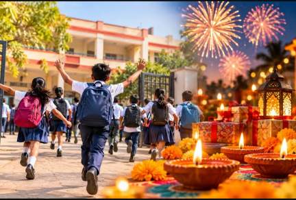 छत्तीसगढ़ में दीपावली अवकाश अब 6 दिन का, स्कूल शिक्षा विभाग ने जारी किया संशोधित आदेश