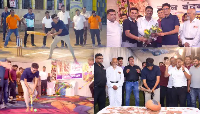 अग्रसेन जयंती में ओपी चौधरी का अलग अंदाज, कभी मटका फोड़ा तो कभी खिलाड़ियों संग थामा बल्ला