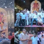 मंदिर चौक में मां दुर्गा के भव्य आगमन पर उमड़ा श्रद्धा का सैलाब, आतिशबाजी और लेजर शो ने मोहा मन