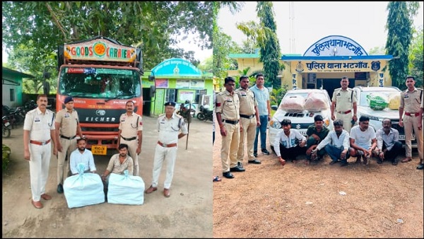 सारंगढ़-बिलाईगढ़ में गांजा तस्करी पर बड़ी कार्रवाई,  103 किलो गांजा जब्त, 8 आरोपी गिरफ्तार,  गांजा सहित 89 लाख 75 हजार रुपए का सामान जप्त