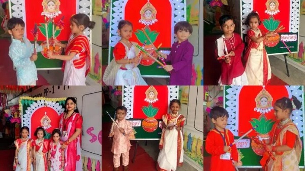 किण्डर वैली प्ले स्कूल में धूमधाम से मनाया गया नवरात्रि पर्व, नन्हे बच्चों ने गरबा-डांडिया से बांधा समां